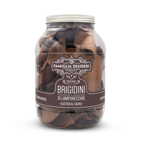 Famiglia Desideri - Brigidini di Lamporecchio al cacao 250g Barattolo Dolci Famiglia Desideri